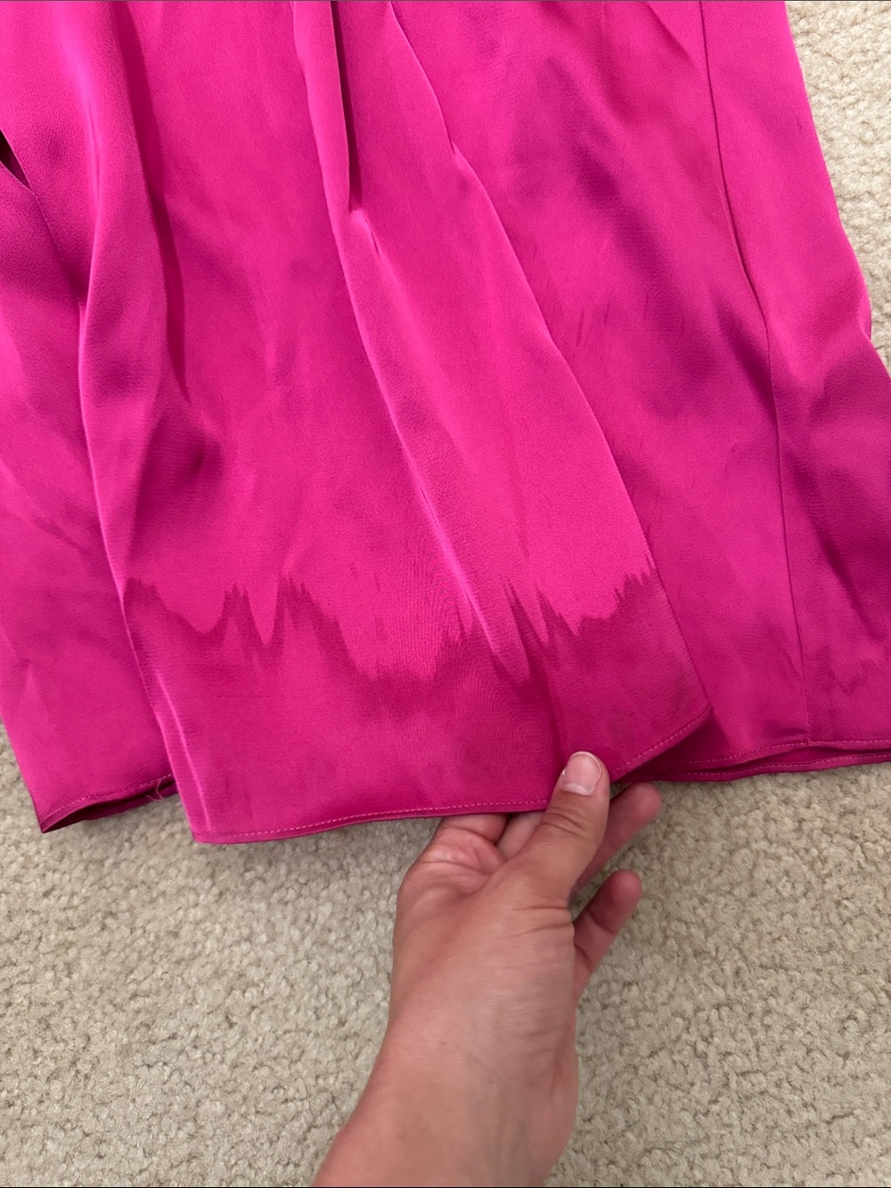 Azazie Barbie Fuchsia Satin Stretch bridesmaid dress prom - Picture 9 of 10